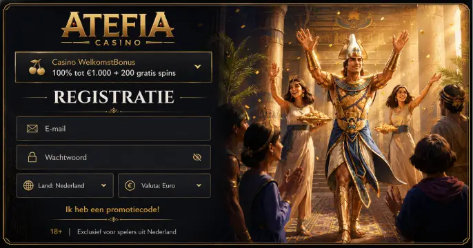 Atefia Casino Registratie banner